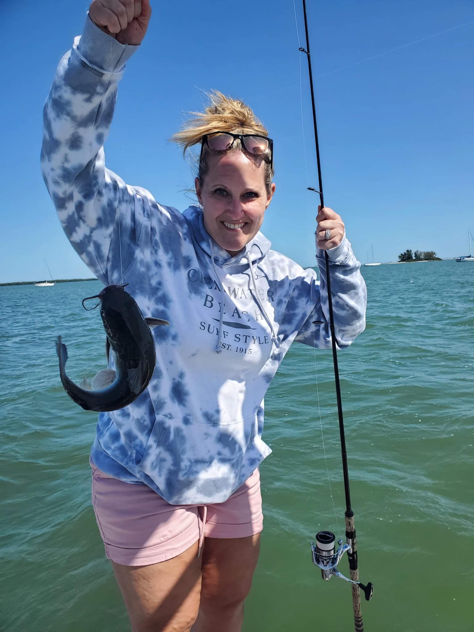 Lone angler fishing