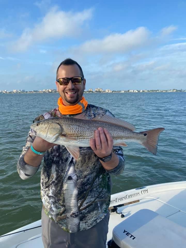 Redfish, 21-inch catch by angler