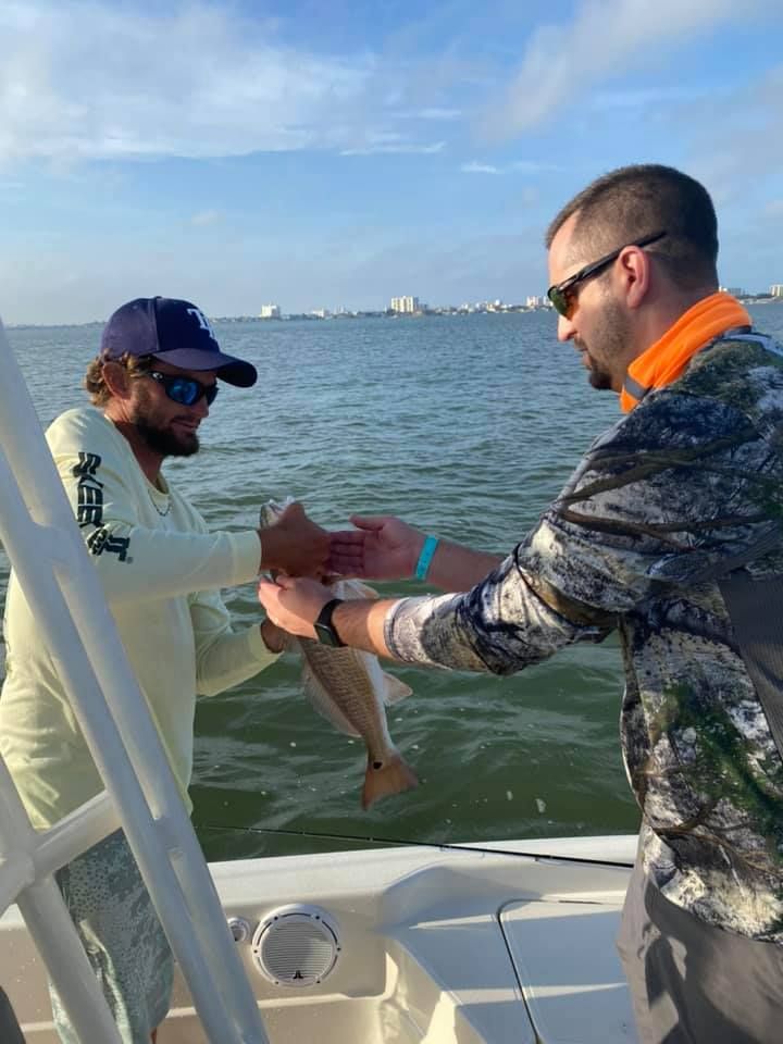 Redfish caught while fishing