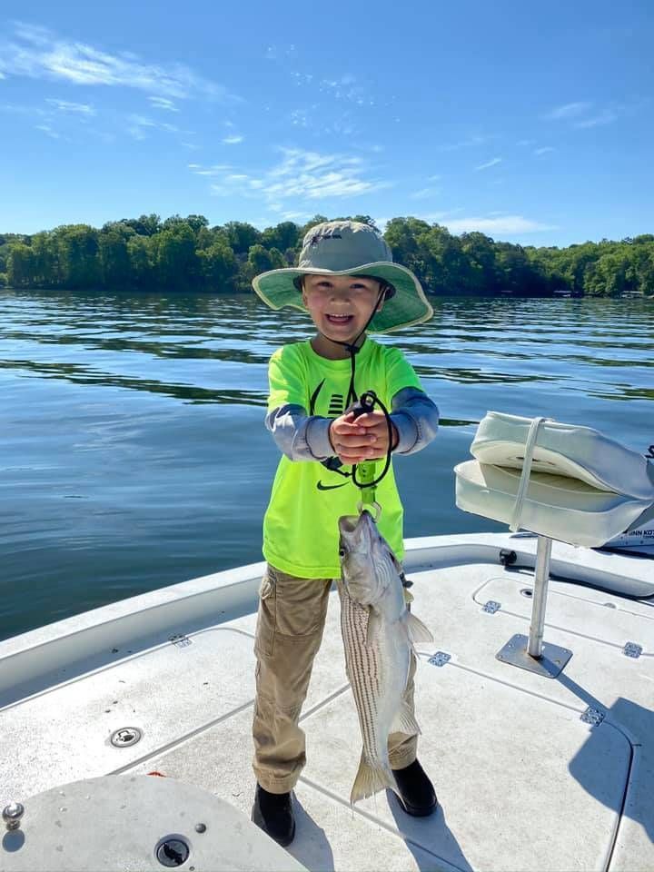 Striped bass caught while fishing