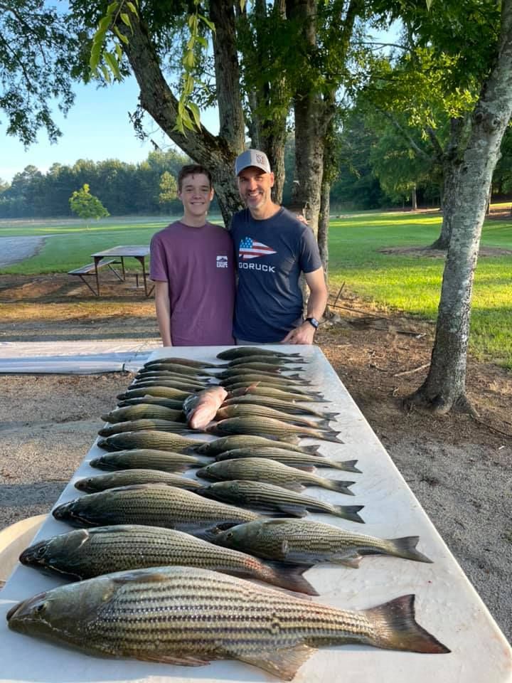 Striped bass caught while fishing