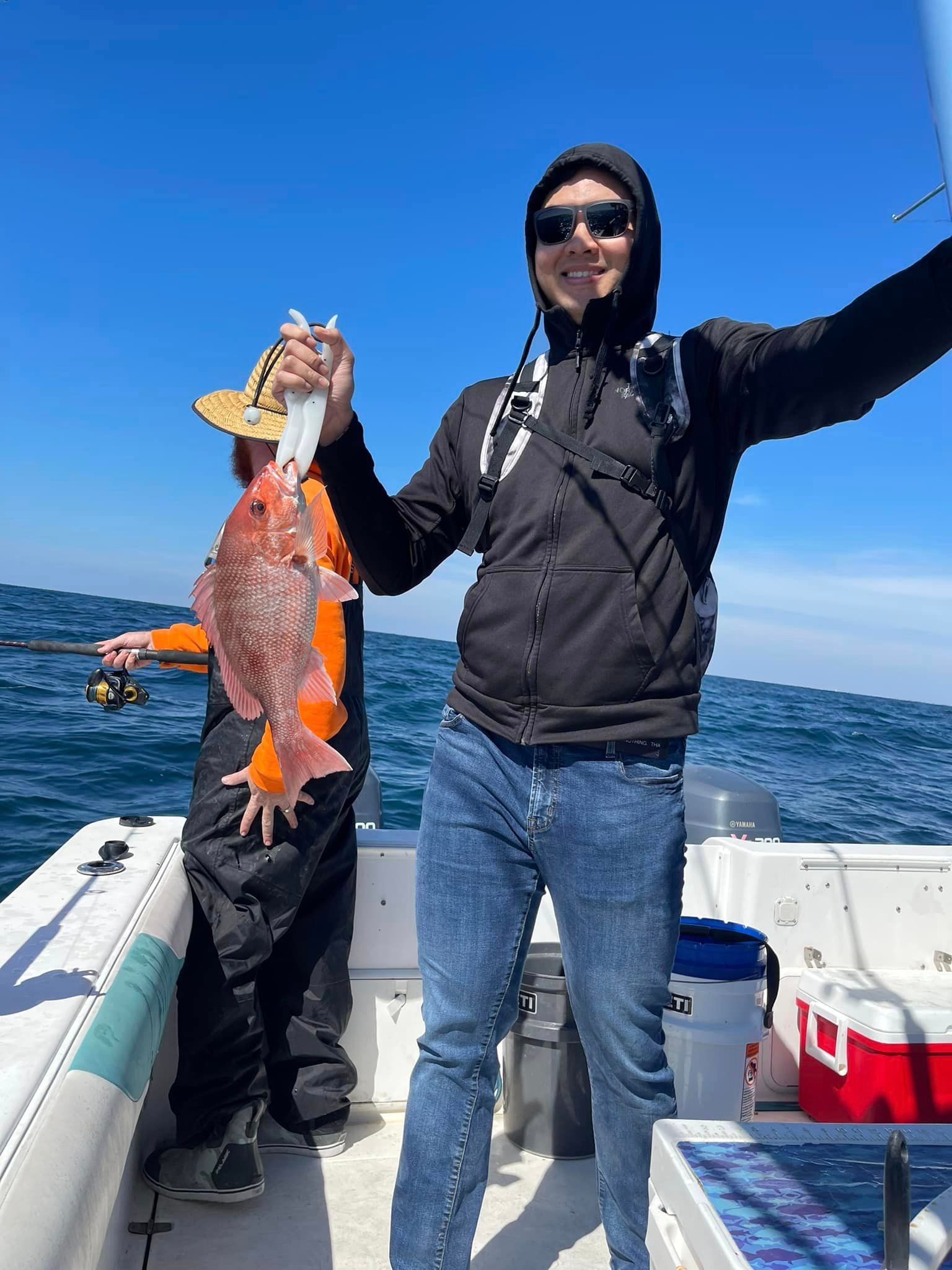 Great fishing catch of one fish