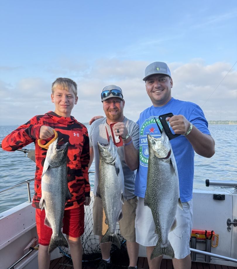 3 Chinook Salmon caught while fishing