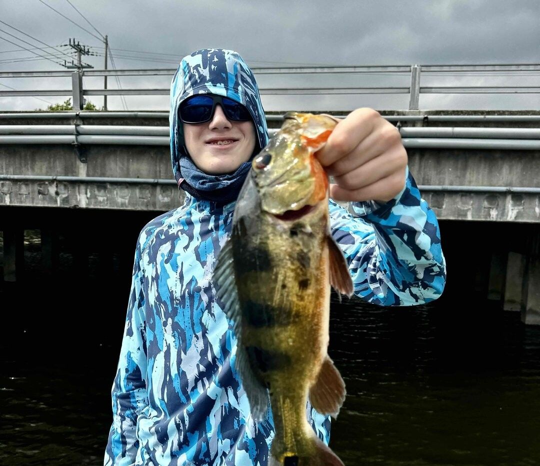 Angler fishing in unknown location