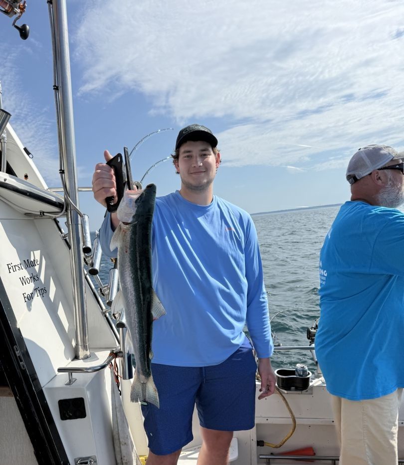 Lone angler fishing in unknown location