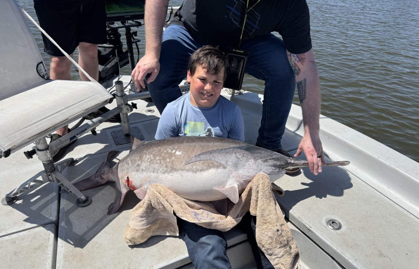 Angler fishing in unknown location