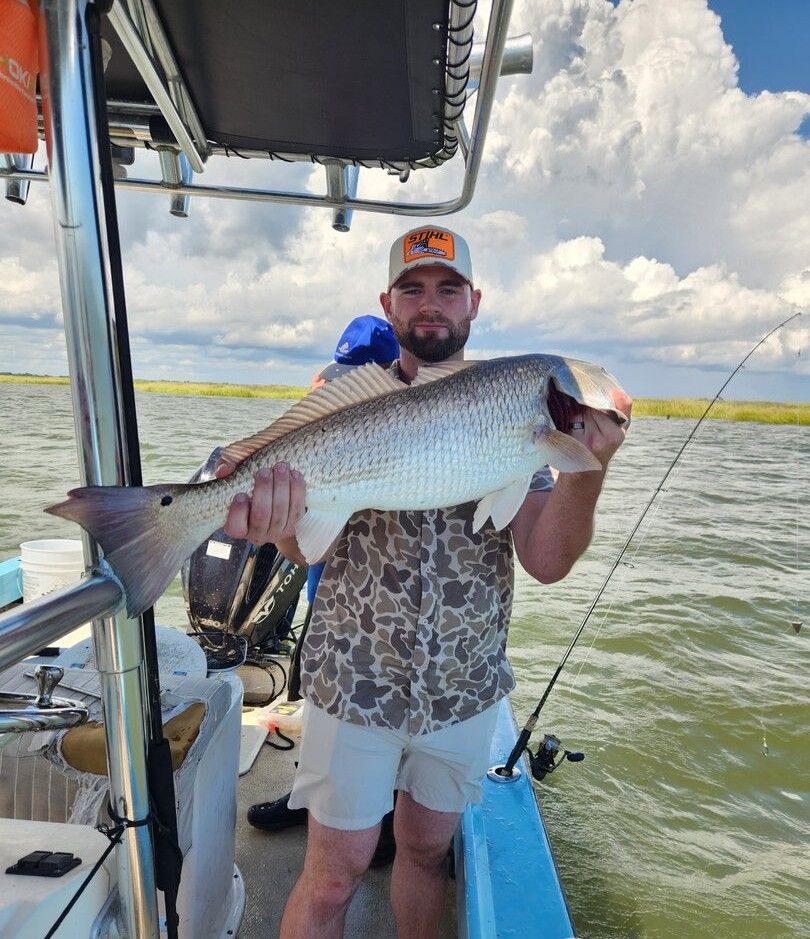 Redfish caught by fisherman