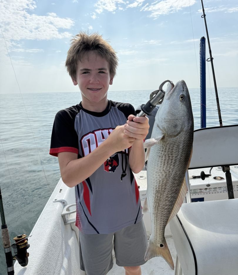 Redfish caught fishing at unknown location