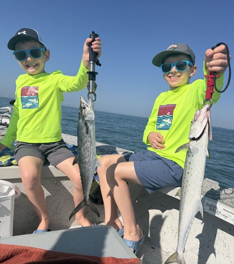 Two Spanish mackerel caught during offshore fishing trip
