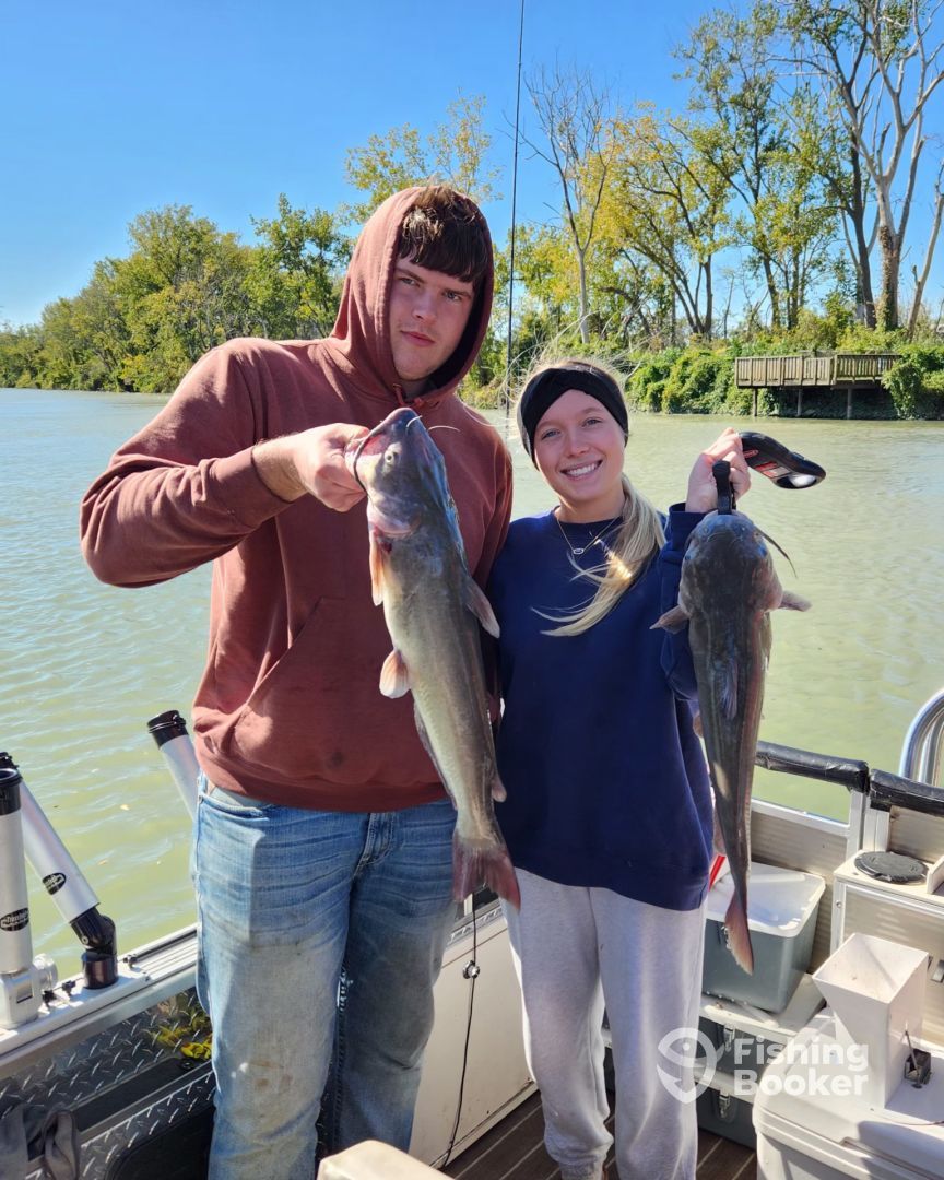 2 people fishing at unknown location