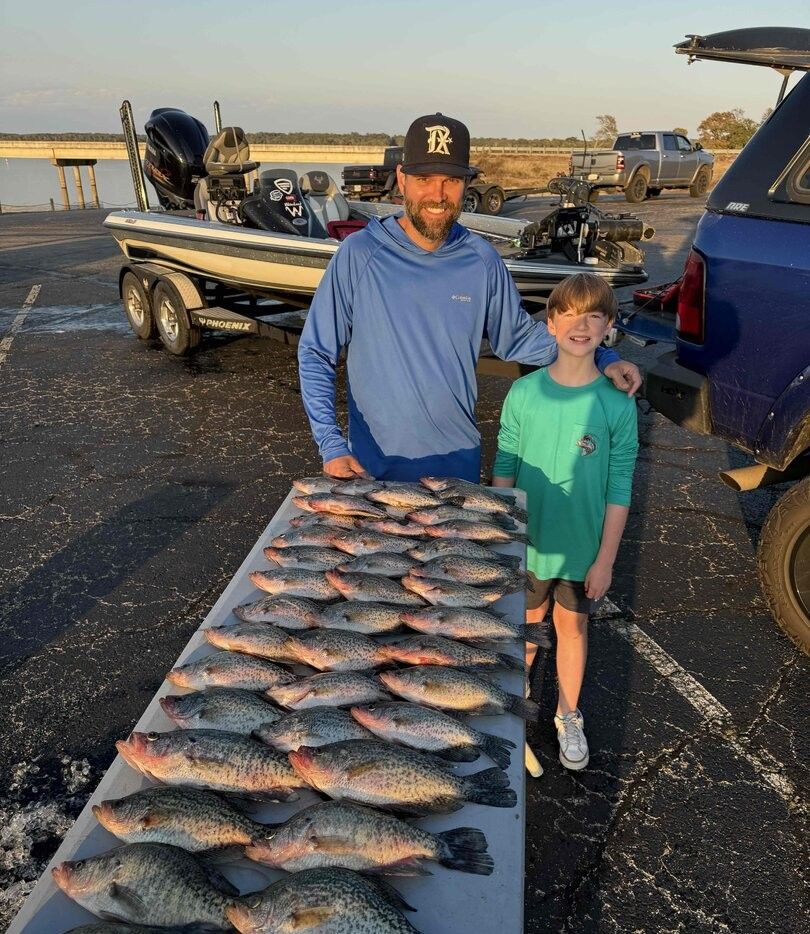 Best, great fishing scene with 4 fish and 2 people