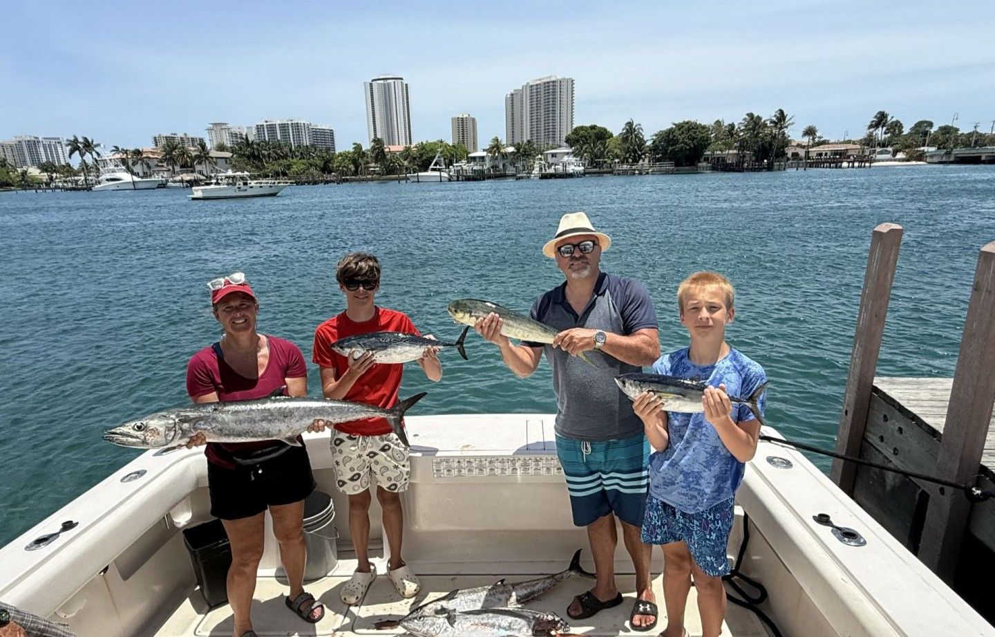 Three little tunny fish caught while fishing