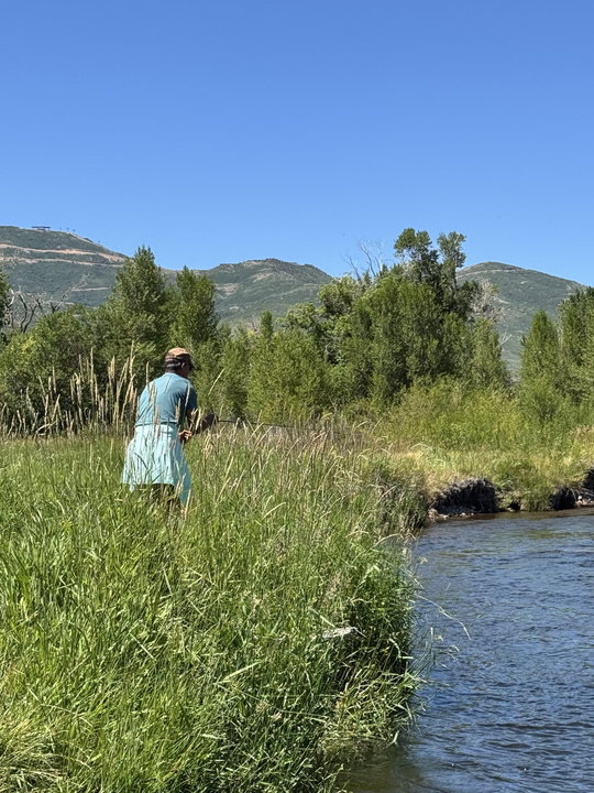 Perfect day for fly fishing in Provo's crystal-clear waters!