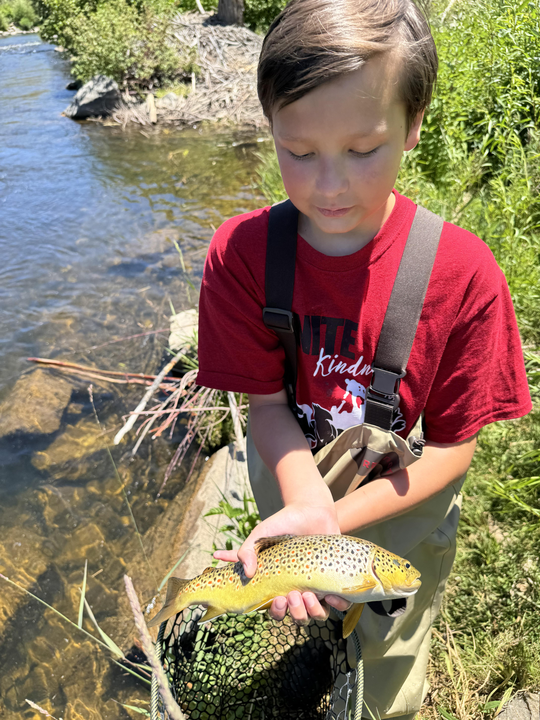 Hooked a sleek Sea Trout in the crystal-clear waters of Provo!