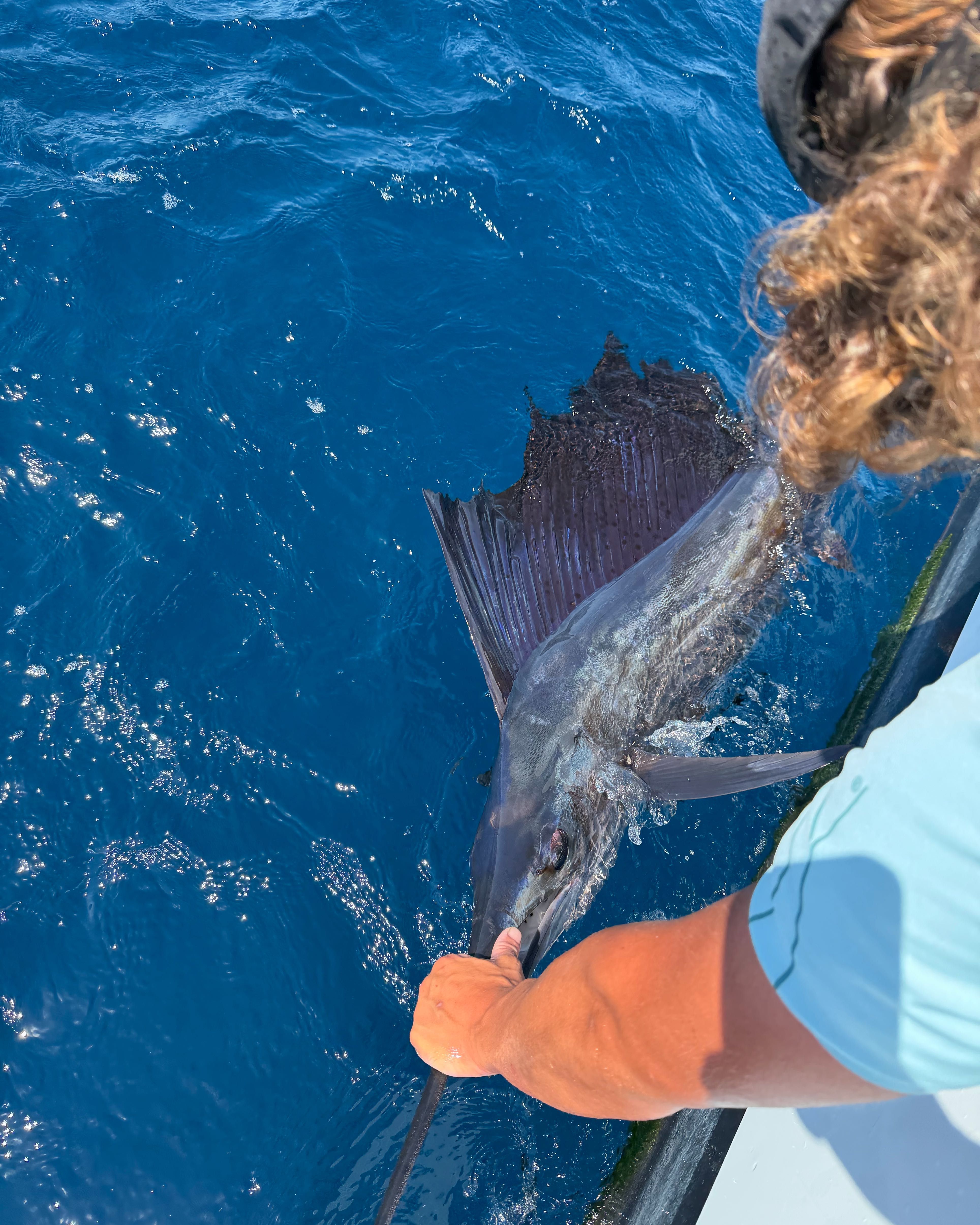 Fishing at an unknown location