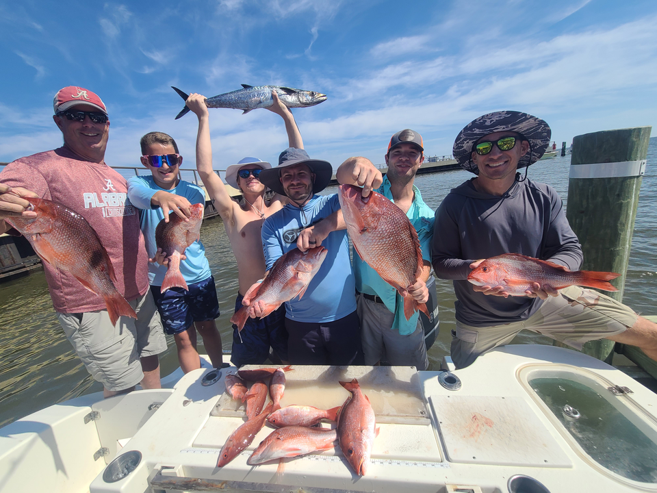 Red Snapper bonanza in Gulf Shores - they blasted today!