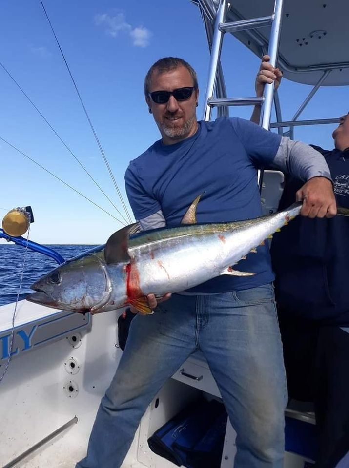 Dogtooth tuna, a large fish caught while fishing