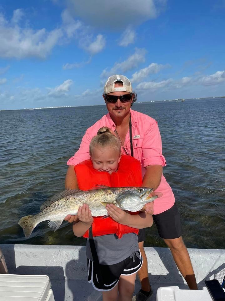 One big fish caught during fishing trip