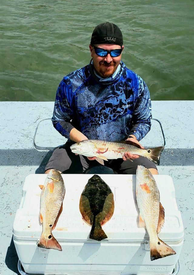 Four big fish caught while fishing