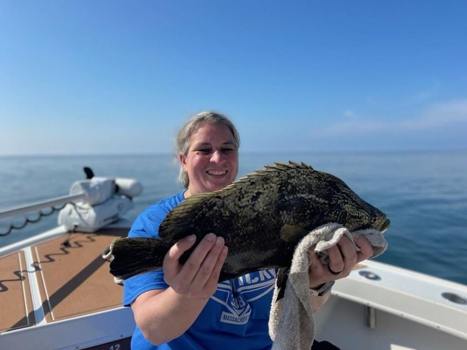 Lingcod fish caught on fishing trip