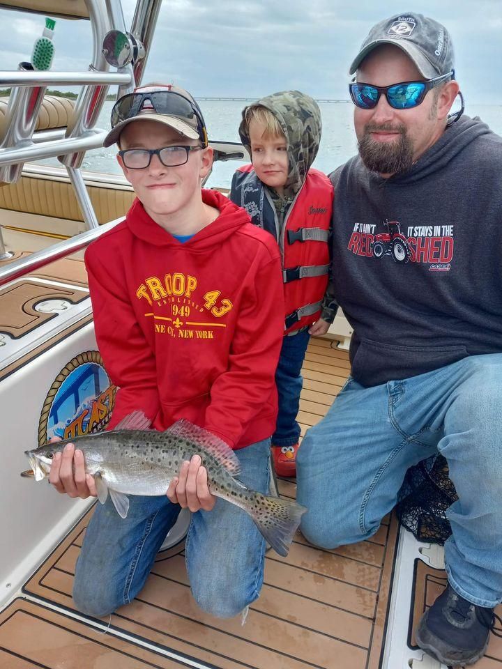 Spotted weakfish caught while fishing