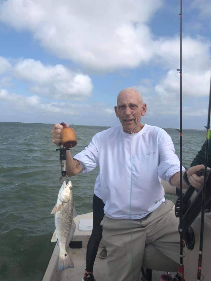 Fisherman with unknown location fishing