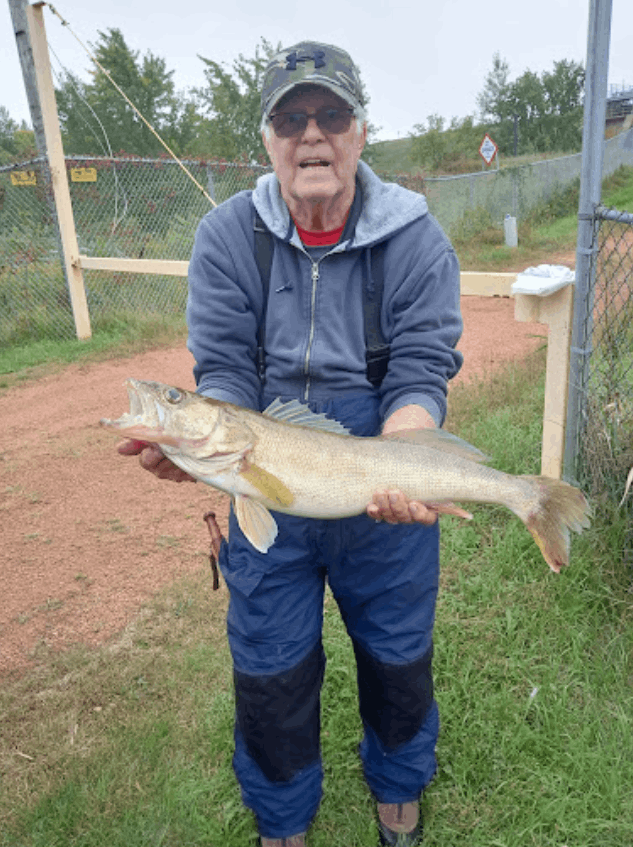 Angler fishing in unknown location