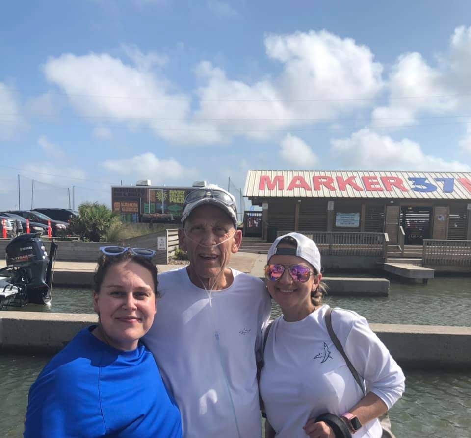 Three people fishing at an unknown location