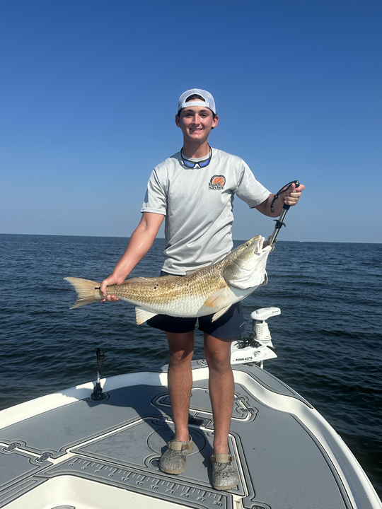 Huge 27-inch Redfish landed in Hopedale's clear waters!