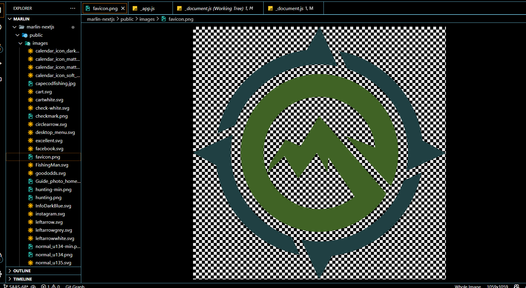 Fishing at an unknown location