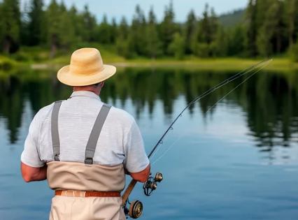Fishing at an unknown location