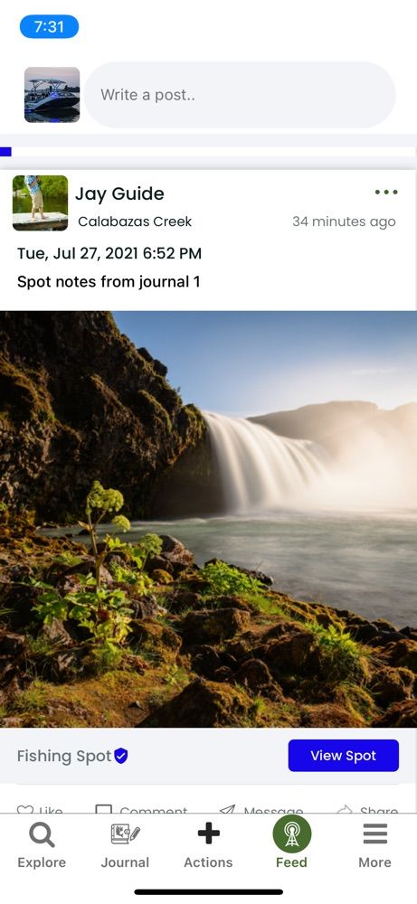 Fishing in an unknown location