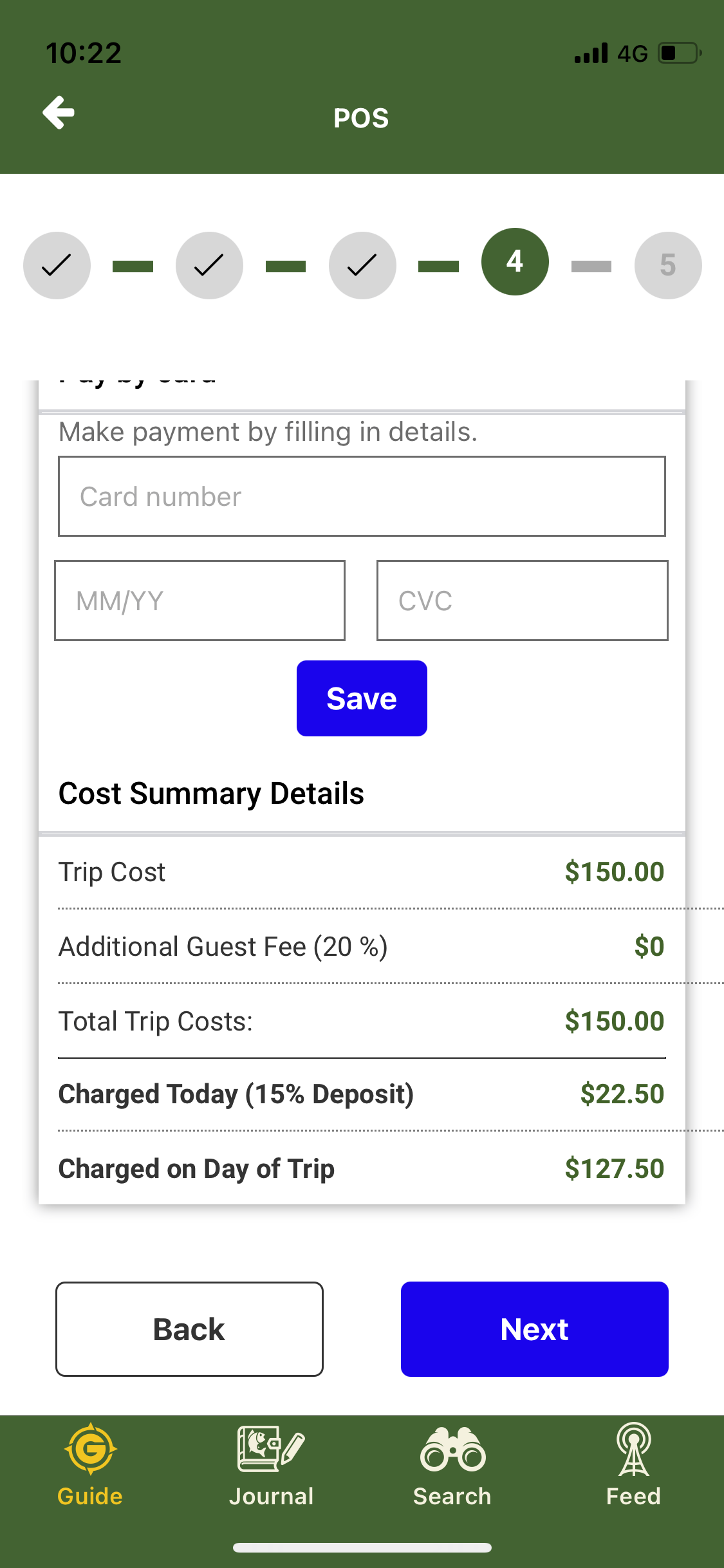 Fishing at an unknown location