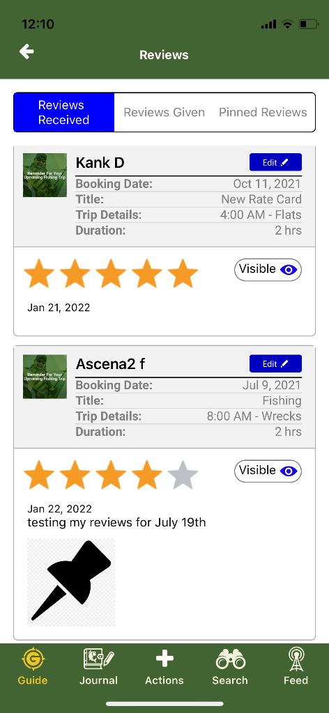 Fishing at an unknown location