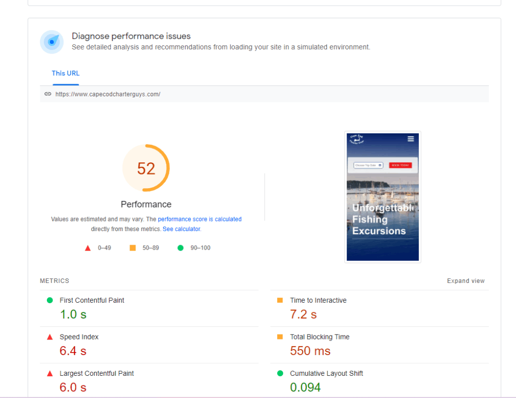 Fishing at a great location