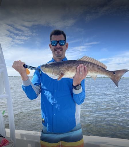 Redfish caught by angler fishing