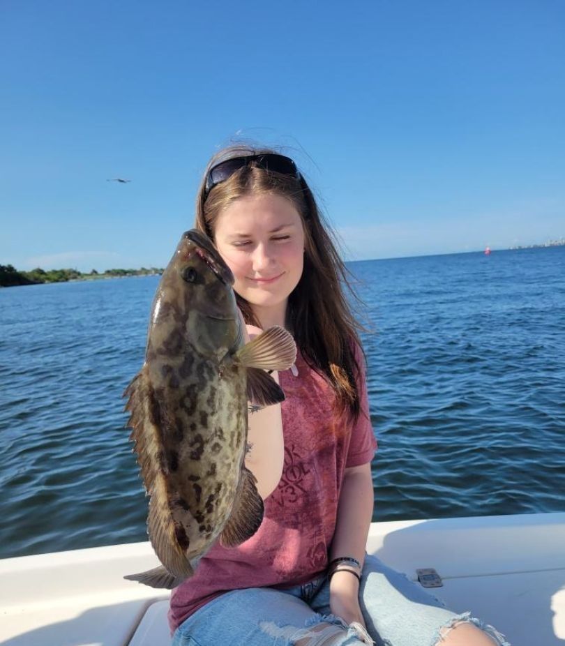 Gag Grouper fish caught by angler