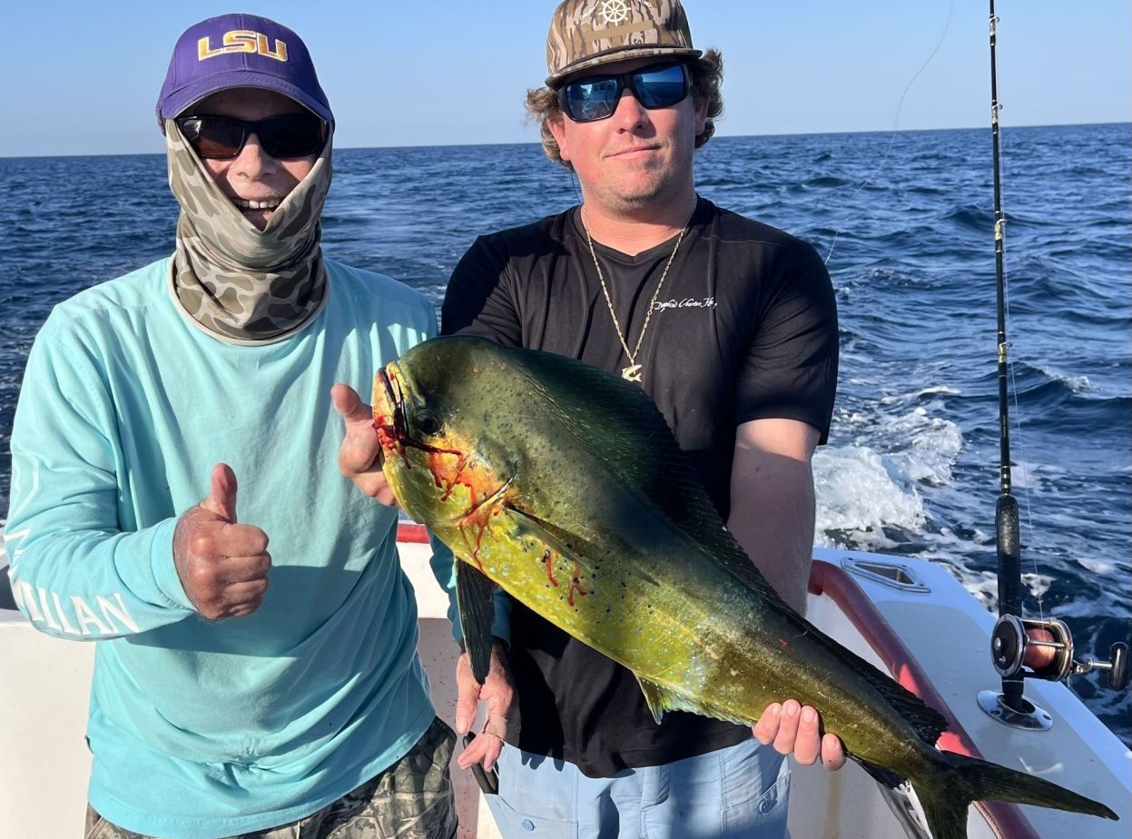 Two anglers enjoying a fishing trip