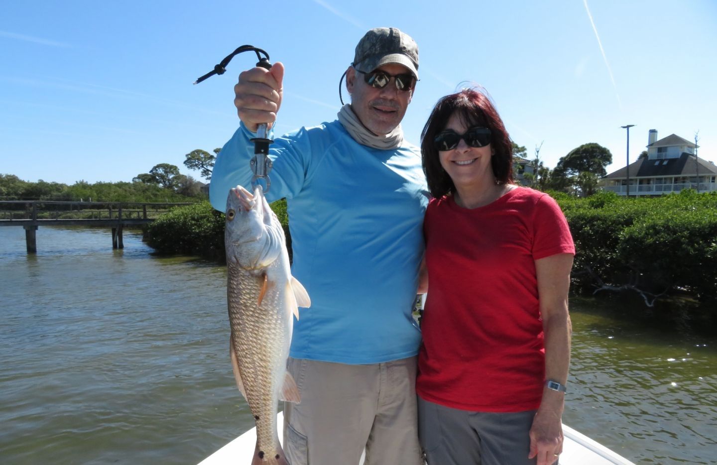 Anglers fishing in unknown location