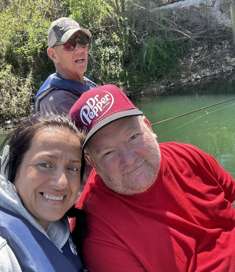 Three people fishing at an undisclosed location