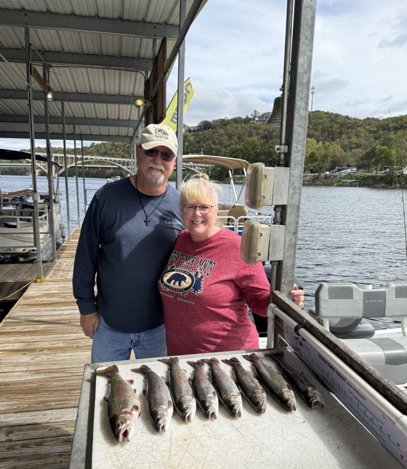 Anglers with a great catch of 4 fish