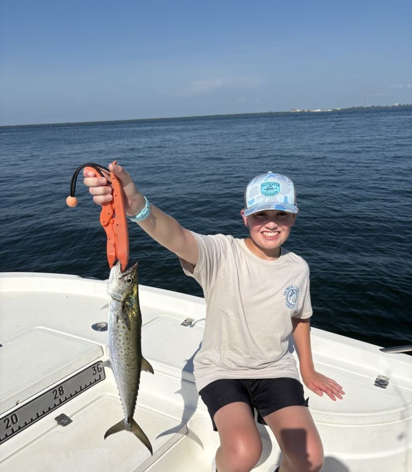 Spanish mackerel caught while fishing