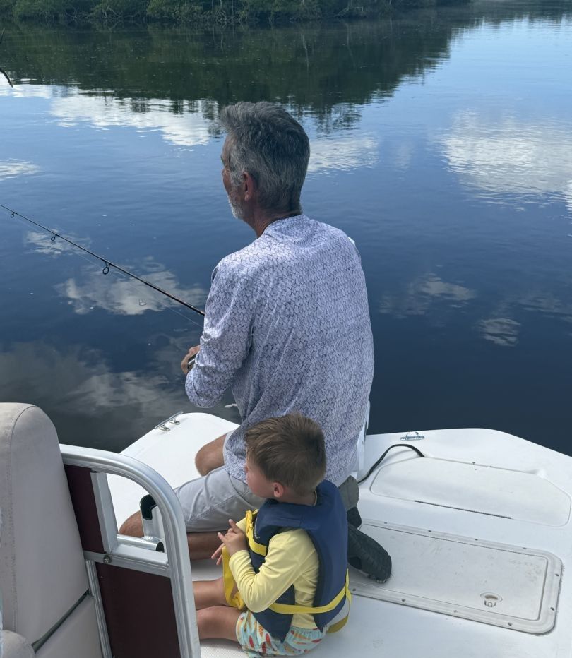 Person fishing at unknown location