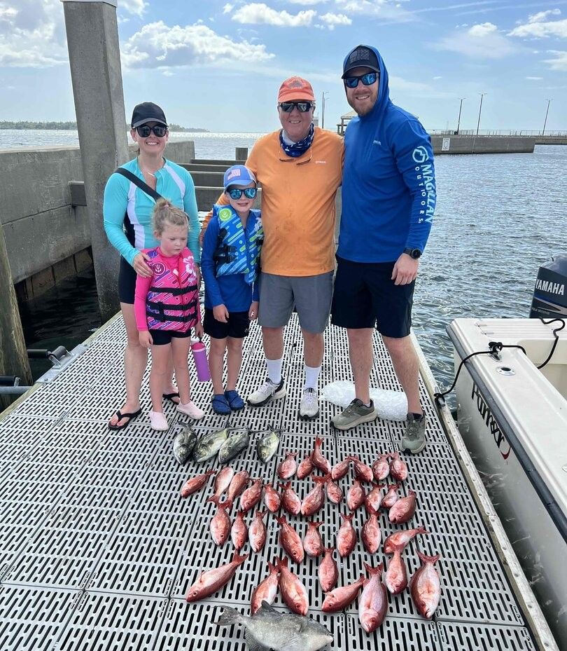 5 people fishing at scenic location