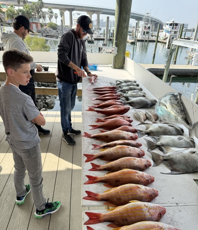 One big fish caught while fishing