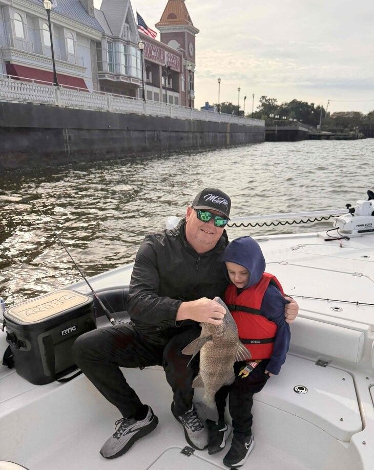 A Black Drum fish caught while fishing