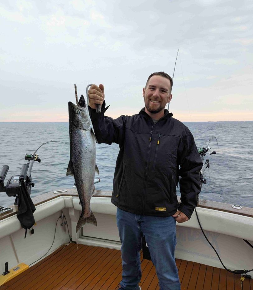 Chinook salmon caught while fishing