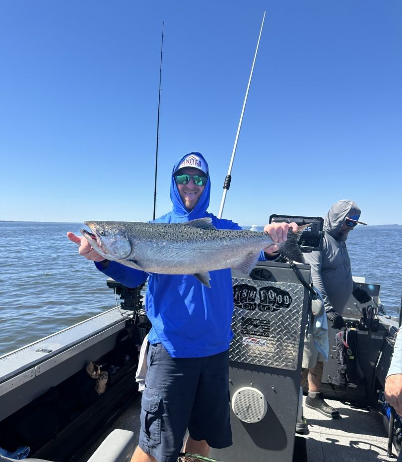Coho salmon caught while fishing in unknown location