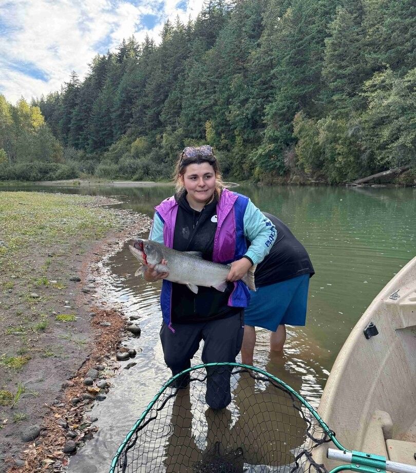 Coho salmon caught while fishing