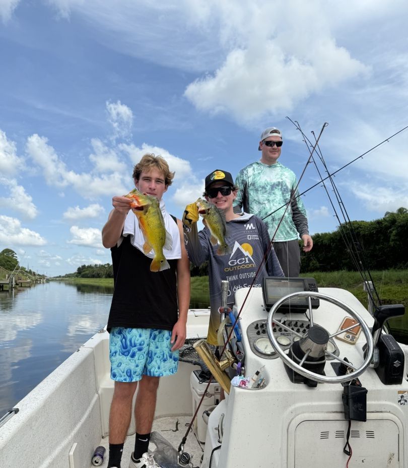 3 people fishing on unknown location